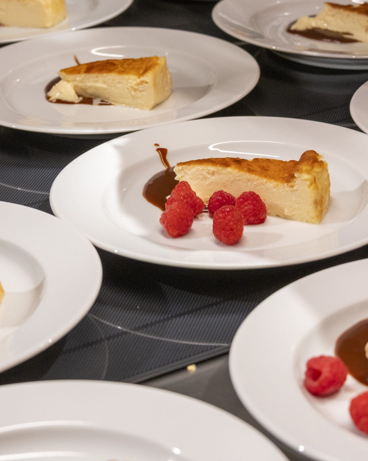 Plated desserts from the showcooking